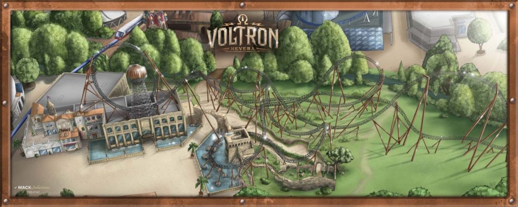 Konzeptzeichnung Voltron Nevera im Europa-Park